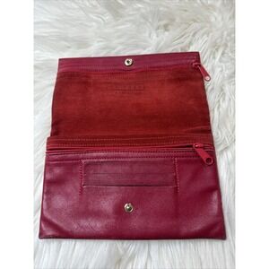 Le Torri S Gimignano Red Bifold Genuine Leather Wallet Vintage Soft